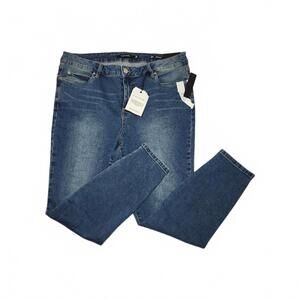 Tahari NEW Women Jeans Skinny Blue Casual Plus Size 18W